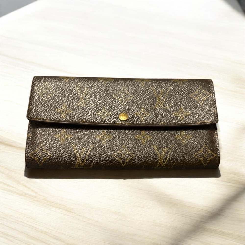Louis Vuitton Vintage Classic Brown Monogram Long Wallet